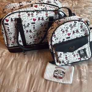 3 Piece Disney Mickey & Mini Travel Bags